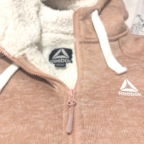 REEBOK | Warm Thick Faux Sherpa Lined Zip up Hoodie | Like New | Small - Picture 6 of 12
